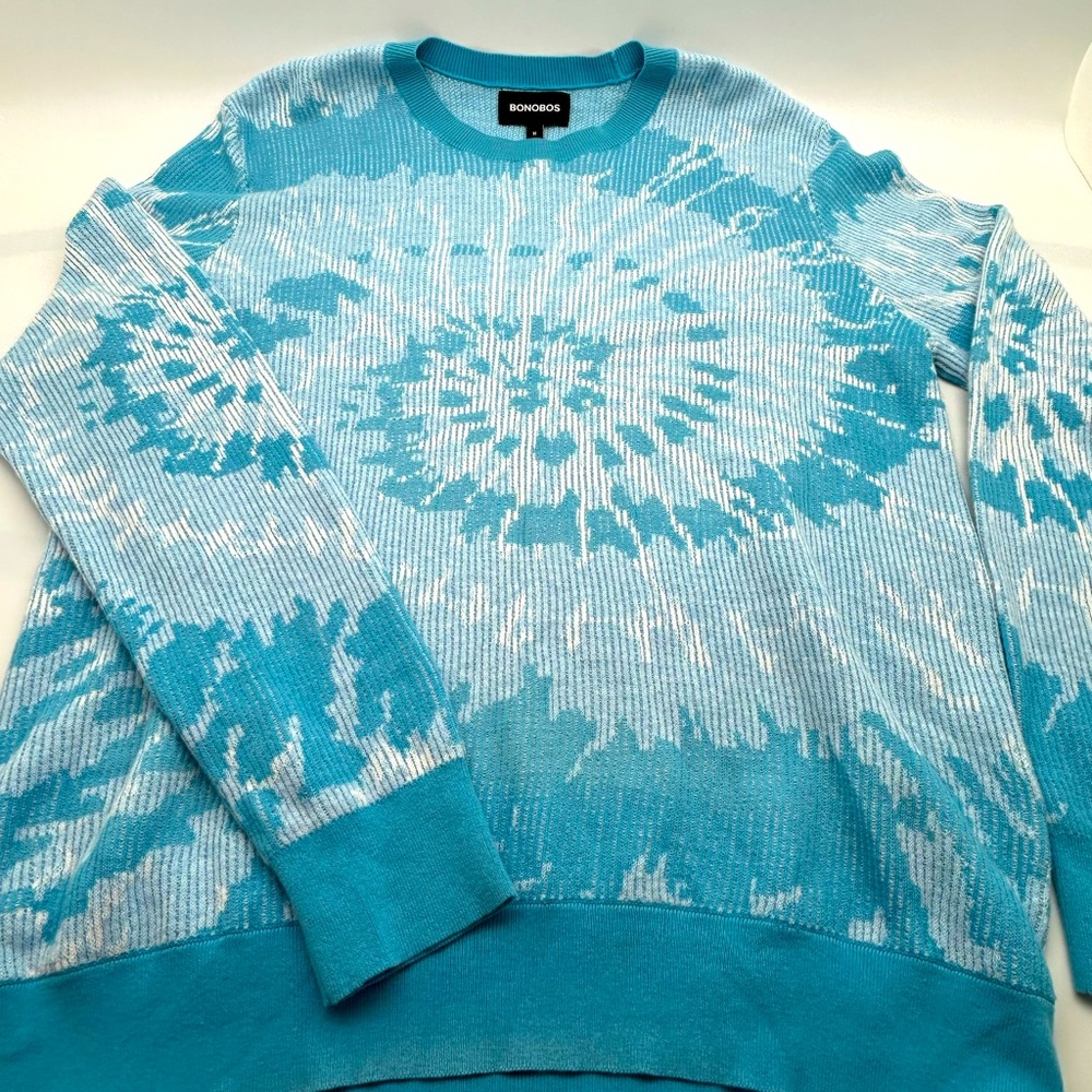 Bonobos Limited Edition Men’s Blue Tie Dye Sweater Size Medium